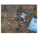 Assortment of Earrings: Dangle, Stud, Clip-on