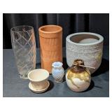 Planters (McCoy etc) & Vases (incl Mini Fenton)