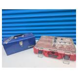 Metal Kobalt Toolbox and Plastic Milwaukee Toolbox