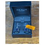 Sterling Silver & Sapphire (lab created) Earrings