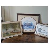 3 Framed Prints: Rock City, Mail Pouch, Churchill