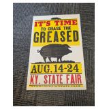 Kentucky State Fair Greased Pig Poster