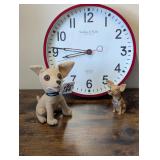 2 Taco Bell Chihuahua Dogs & Clock