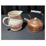 Longaberger Pottery Pitcher, Copper Kettle
