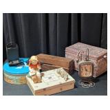 Sewing & Recipe Boxes, Clock, Stationery, etc