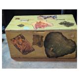 Vintage Decoupage Wooden Chest