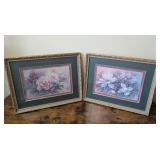 2 Signed & Numbered Lena Lih Floral Framed Prints