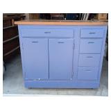 Converted Vintage Kitchen Rolling Cabinet