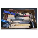 Tools: Hammers, Mallet, Tape Measure, Light