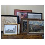 6 Framed Christian Themed Art Pieces