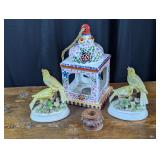 Gorham Bird Musical Figurines, Candle Holders