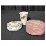 Trinket Box, Floral Cup/Vase, Music Trinket Box