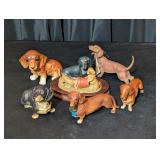 Dog Figurines: 6 Dachshunds / Doxies