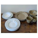 Dishes: Corelle Plates/Bowls & Green Leaf Dishes
