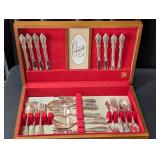 Community Stainless Flatware Set w/Wooden Box