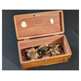 Lane Cedar Chest w/Vintage Costume Jewelry