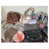 12 Assorted Fashion Purses, Sak and 100% Silk