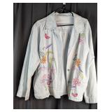 Vintage Womens Embroidered Shirt Jacket
