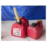 2 Gas Cans - 1.5 Gallon and 1 Gallon