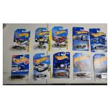 10 Hot Wheels, may contain 1990s through 2020s