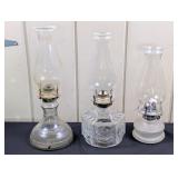 3 Large Oil Lamps
