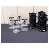 Superbird Crow Glasses, Indiana Glass Stein