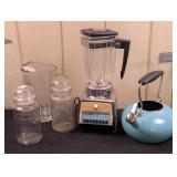 Chrome Osterizer Blender, Planters Peanuts Jars