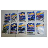 10 Hot Wheels, may contain 1990s through 2020s