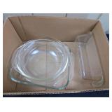 4 PYREX Clear Vintage dishes