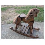 Vintage Wooden Rocking Horse