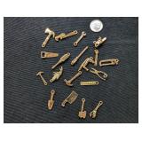 19 Gold Toned Tool Charms