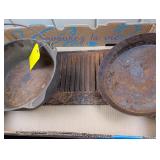 Cast Iron: #8 Dutch Oven,  Tin Skillet etc