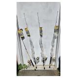 (4) 4' Mr. Crappie Slab Shaker Fishing Rods, Reels