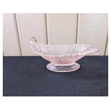 Rose Pink Fenton Etched Dish