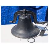 Large Black Hillsboro Cast Iron Bell