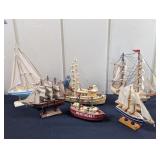 Mini Model Ships, Sailboat, Steamer, etc