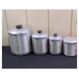 Vintage Spun Aluminum Canister Set