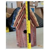 Wooden Birdhouse with Shingles