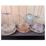 Assorted Glass Platters and Bowls, Corn Dish