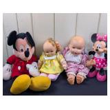 Mickey Mouse, Minnie Mouse, Kewpie Doll, Baby Doll