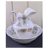 Vintage Wash Basin and Bowl (mismatched)