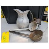 Vintage Aluminum Pitcher and Ladles