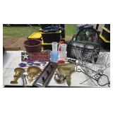 Box Lot: Decor, Kitchen, Frames, etc.