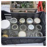 Box Lot: Canning Jars & Assorted Soda Bottles