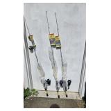 (3) 4' Mr. Crappie Slab Shaker Fishing Rods,Reels