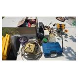 Box Lot: String, Camcorder, Small Trophies