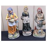 Vintage Ceramic Old Women Figures