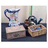 Asian Vase, Pitcher, Mini Vase, Chime Balls, etc