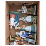 9 Ceramic Old Folk Figures