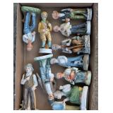 10 Ceramic Old Folk Figures